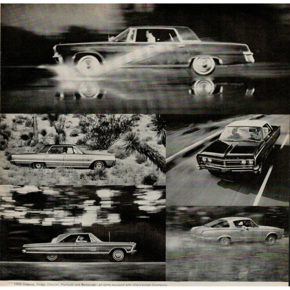 1965 Champion Spark Plugs f/ Chrysler Automobiles Vintage Print Ad (L17) - Picture 2 of 3